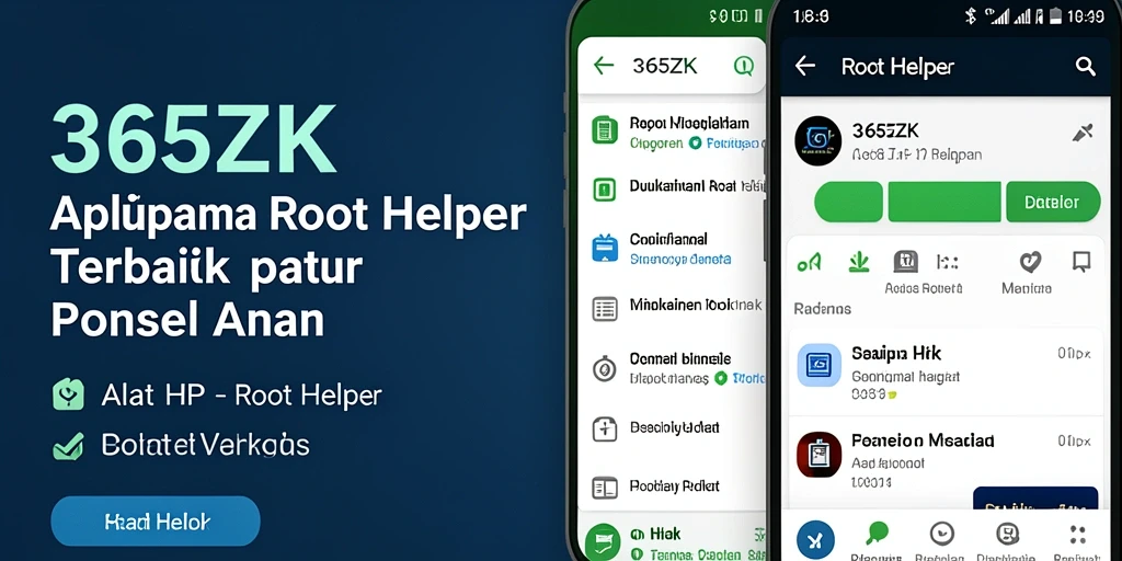 Antarmuka aplikasi 365ZK yang user-friendly untuk rooting ponsel.