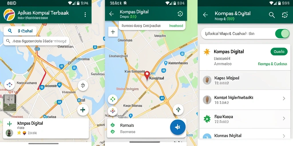 Tampilan antarmuka aplikasi Kompas Digital 88ID yang bersih dan informatif.