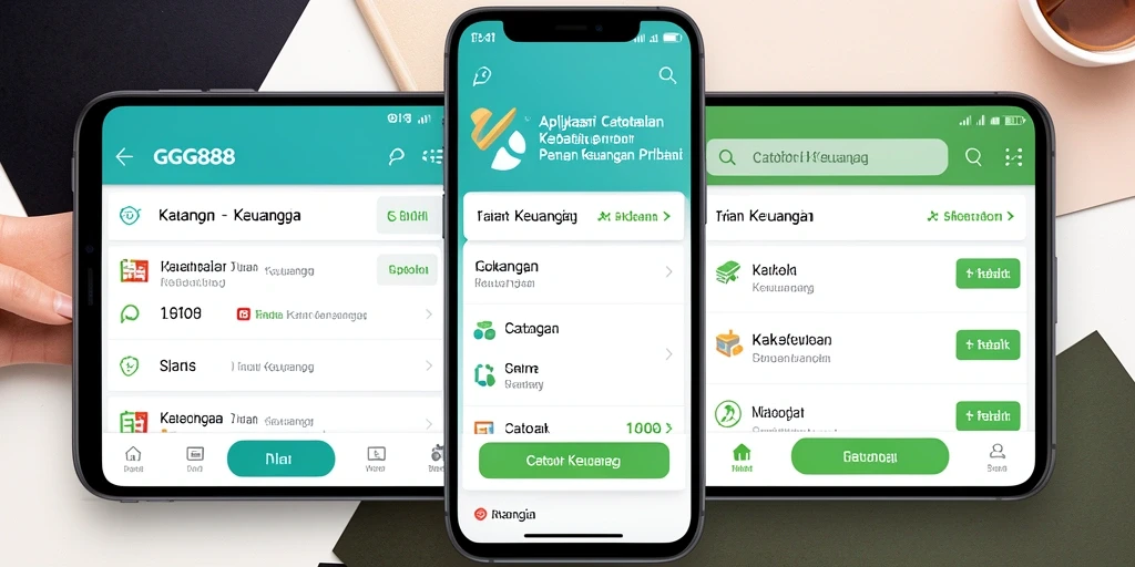 Tampilan antarmuka GGG888 yang sederhana dan menarik untuk Catatan Keuangan.