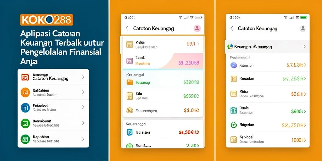 Tampilan antarmuka KOKO288 untuk Catatan Keuangan yang sederhana dan informatif.