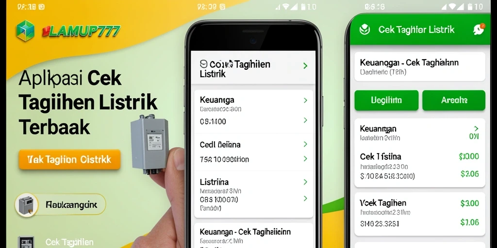 Antarmuka LAMPU777 yang menampilkan cek tagihan listrik dengan jelas dan mudah.