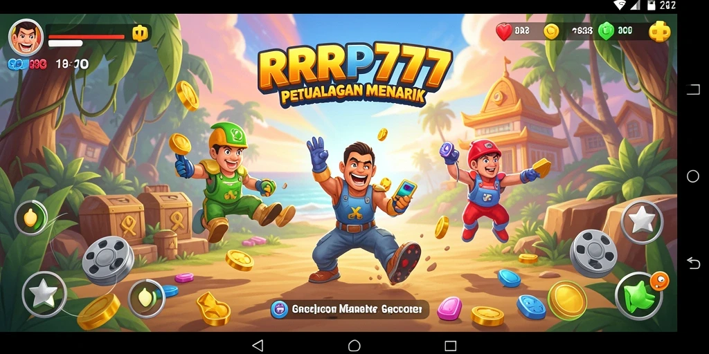 Tampilan antarmuka RPRP777 yang menawan dengan aksi arcade.