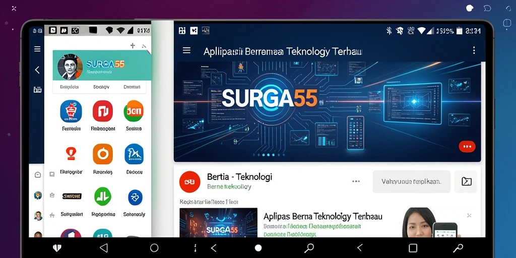 Tampilan antarmuka SURGA55 yang modern dan informatif.