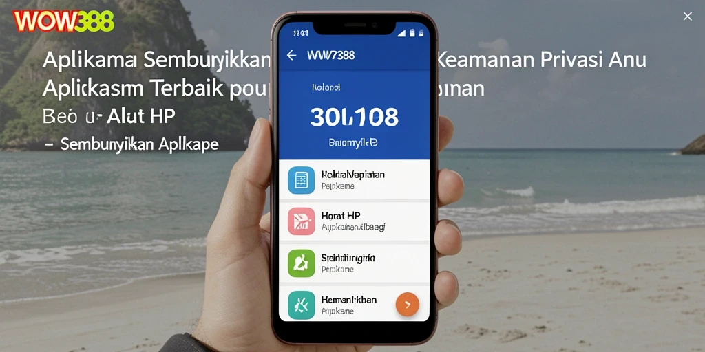Antarmuka WOW388 yang sederhana dan efektif dalam menyembunyikan aplikasi.
