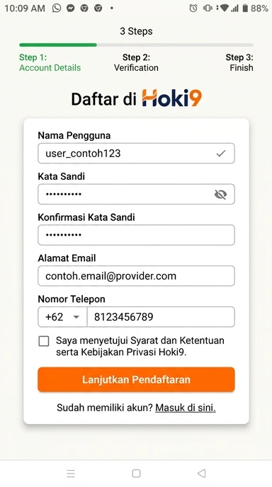 Daftar Akun Baru di hoki9 Dengan Mudah